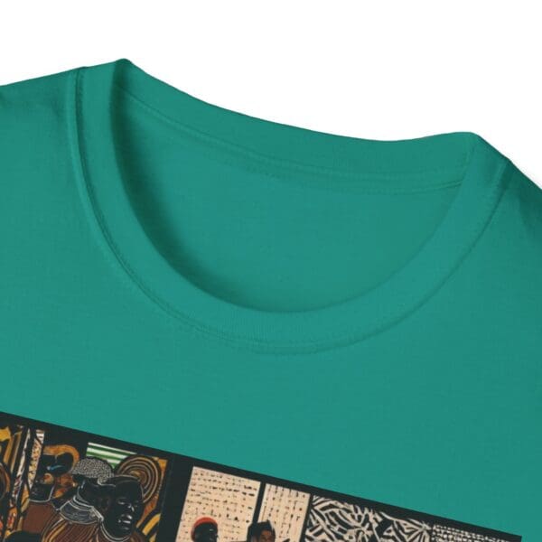 Artistic Unisex Softstyle T-Shirt - Vibrant Community Design - Image 57