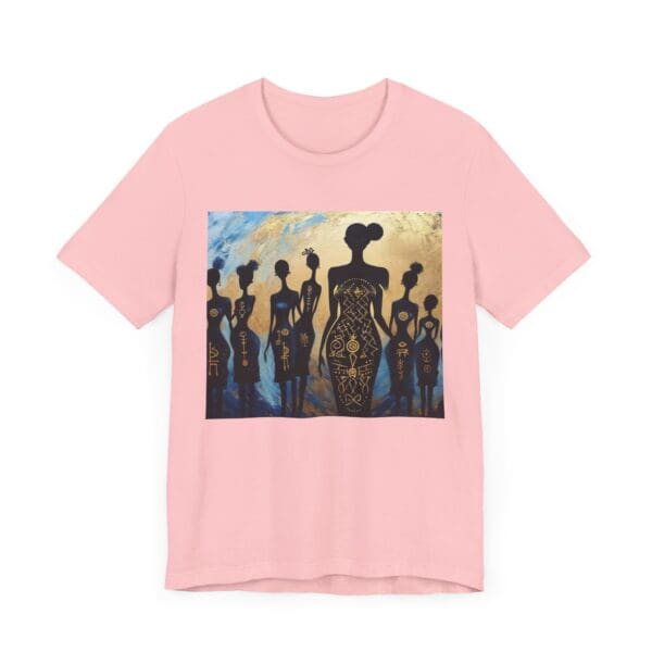 Artistic Unisex Jersey Tee - Colorful Silhouette Design - Image 109