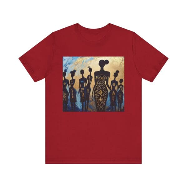 Artistic Unisex Jersey Tee - Colorful Silhouette Design - Image 127