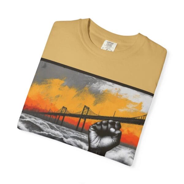 Empowerment Garment-Dyed Unisex T-Shirt - Bold Fist Design - Image 30
