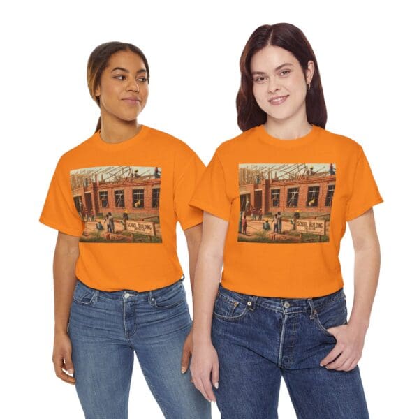 Artistic Unisex Heavy Cotton Tee - Vintage Scene Print - Image 53