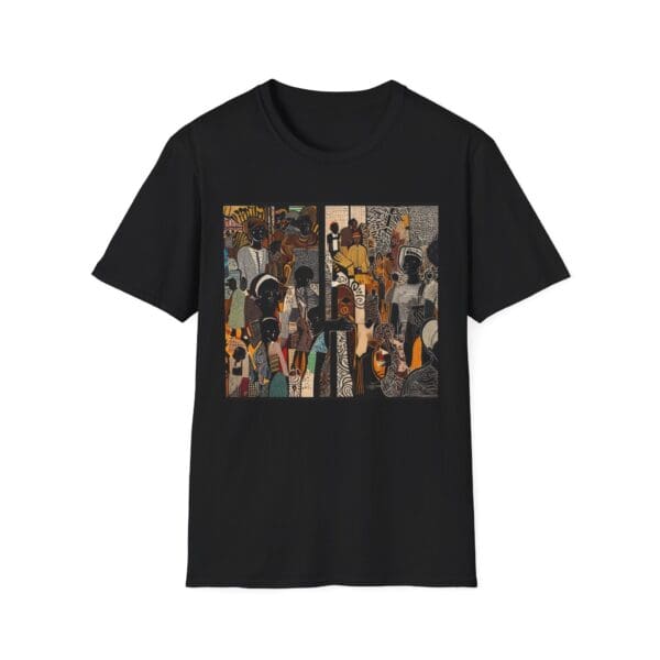 Artistic Unisex Softstyle T-Shirt - Vibrant Community Design - Image 7