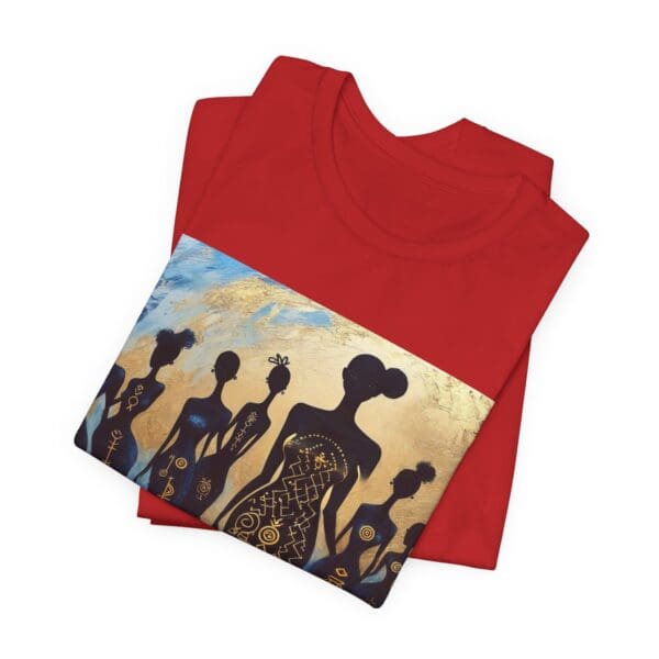 Artistic Unisex Jersey Tee - Colorful Silhouette Design - Image 121