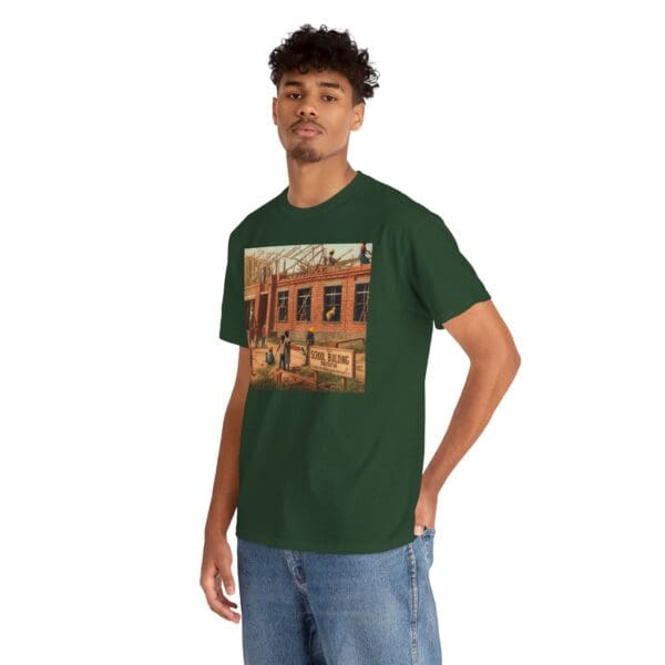 Artistic Unisex Heavy Cotton Tee - Vintage Scene Print - Image 83