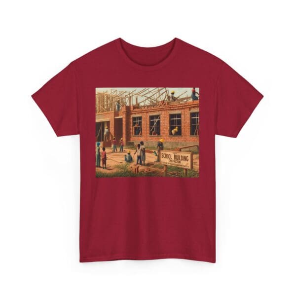 Artistic Unisex Heavy Cotton Tee - Vintage Scene Print - Image 136