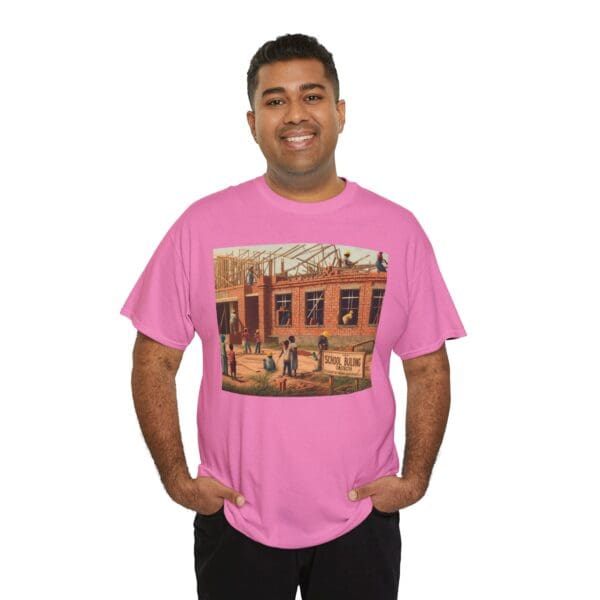 Artistic Unisex Heavy Cotton Tee - Vintage Scene Print - Image 118