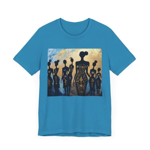 Artistic Unisex Jersey Tee - Colorful Silhouette Design - Image 76