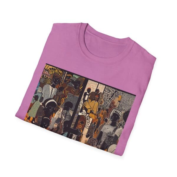 Artistic Unisex Softstyle T-Shirt - Vibrant Community Design - Image 98