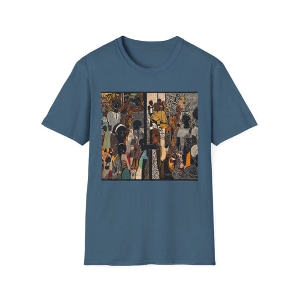 Artistic Unisex Softstyle T-Shirt - Vibrant Community Design - Image 63
