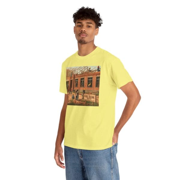 Artistic Unisex Heavy Cotton Tee - Vintage Scene Print - Image 61