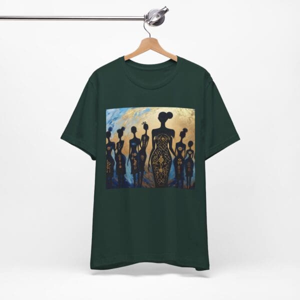 Artistic Unisex Jersey Tee - Colorful Silhouette Design - Image 69