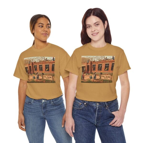 Artistic Unisex Heavy Cotton Tee - Vintage Scene Print - Image 42