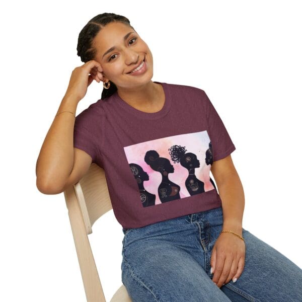 Empowerment Silhouette Unisex Softstyle T-Shirt - Image 107