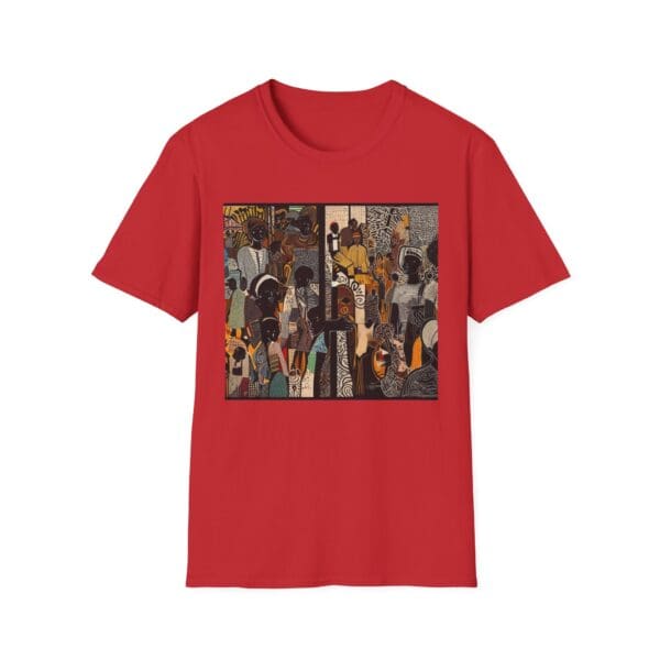 Artistic Unisex Softstyle T-Shirt - Vibrant Community Design - Image 103