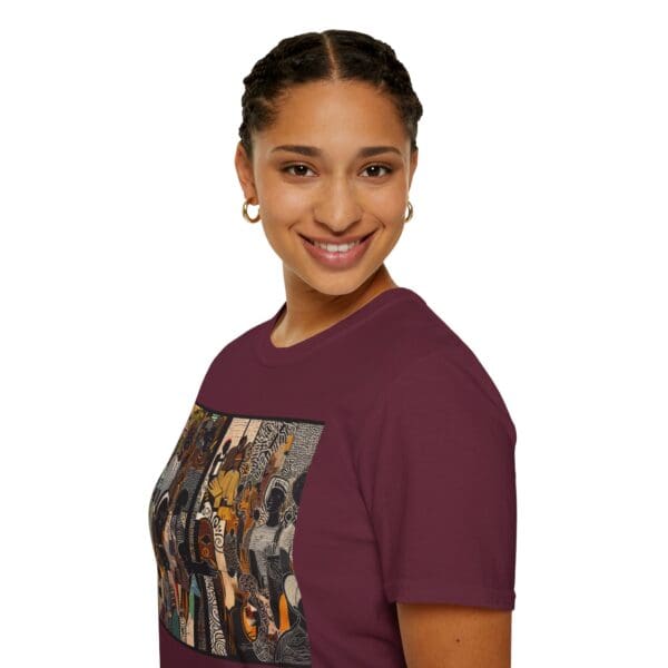 Artistic Unisex Softstyle T-Shirt - Vibrant Community Design - Image 27