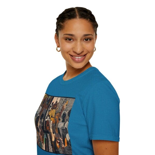 Artistic Unisex Softstyle T-Shirt - Vibrant Community Design - Image 75