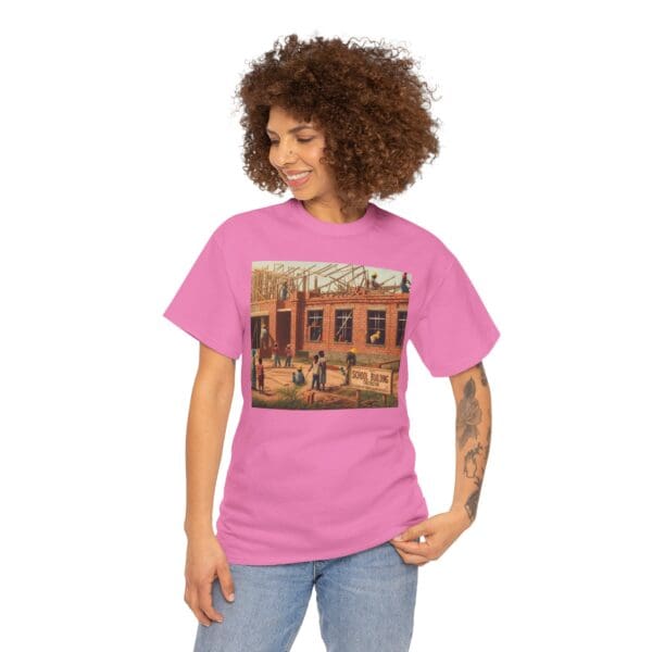 Artistic Unisex Heavy Cotton Tee - Vintage Scene Print - Image 116