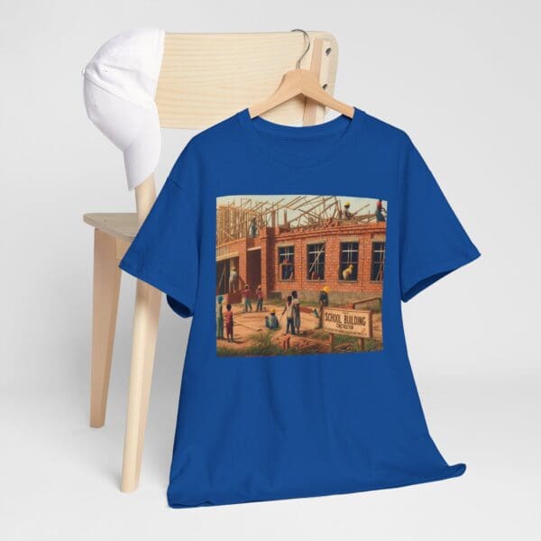 Artistic Unisex Heavy Cotton Tee - Vintage Scene Print - Image 103