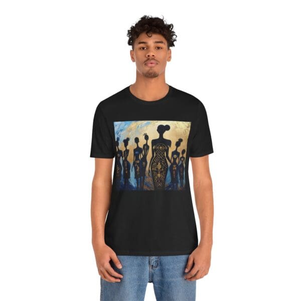 Artistic Unisex Jersey Tee - Colorful Silhouette Design - Image 25