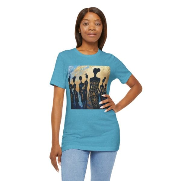 Artistic Unisex Jersey Tee - Colorful Silhouette Design - Image 103