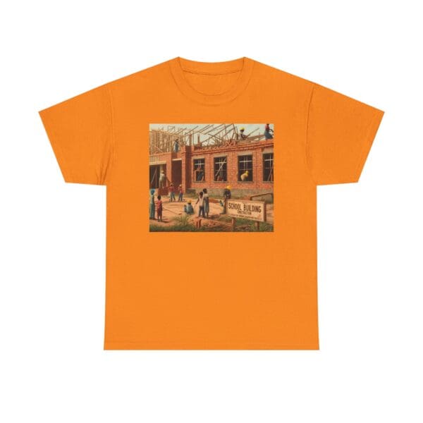 Artistic Unisex Heavy Cotton Tee - Vintage Scene Print - Image 43