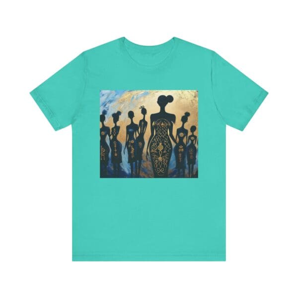 Artistic Unisex Jersey Tee - Colorful Silhouette Design - Image 52