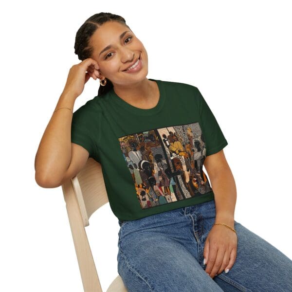 Artistic Unisex Softstyle T-Shirt - Vibrant Community Design - Image 52