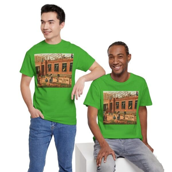 Artistic Unisex Heavy Cotton Tee - Vintage Scene Print - Image 74