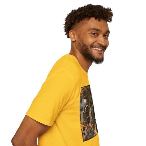 Artistic Unisex Softstyle T-Shirt - Vibrant Community Design - Image 37