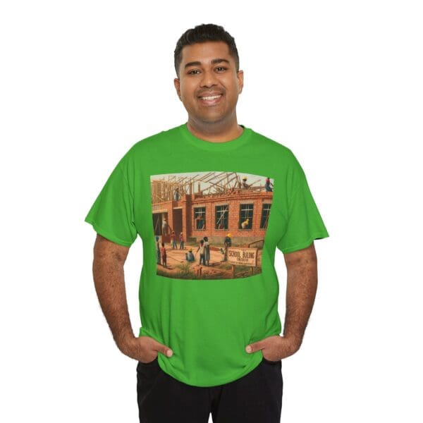 Artistic Unisex Heavy Cotton Tee - Vintage Scene Print - Image 72