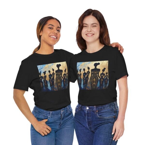 Artistic Unisex Jersey Tee - Colorful Silhouette Design - Image 28