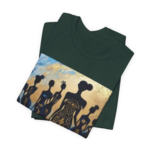 Artistic Unisex Jersey Tee - Colorful Silhouette Design - Image 67