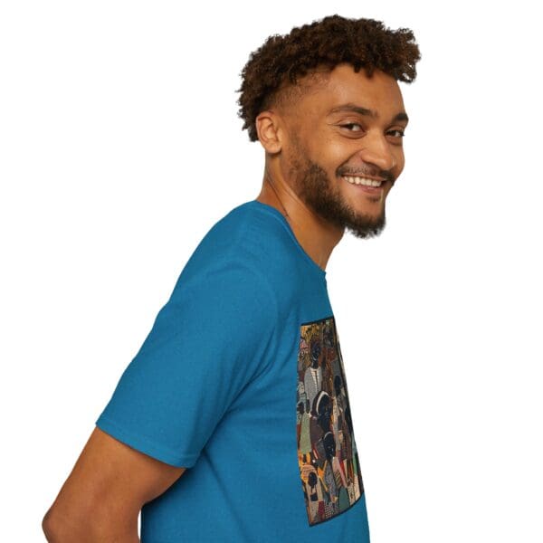 Artistic Unisex Softstyle T-Shirt - Vibrant Community Design - Image 77