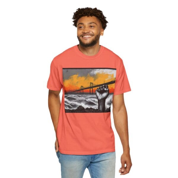 Empowerment Garment-Dyed Unisex T-Shirt - Bold Fist Design - Image 16