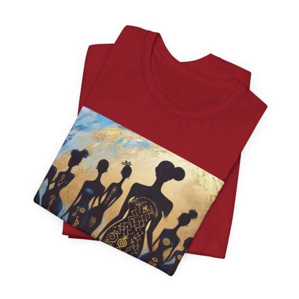 Artistic Unisex Jersey Tee - Colorful Silhouette Design - Image 131