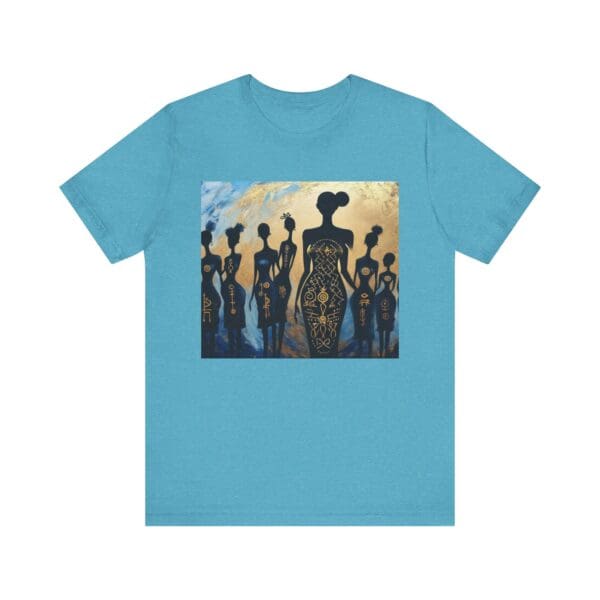 Artistic Unisex Jersey Tee - Colorful Silhouette Design - Image 96