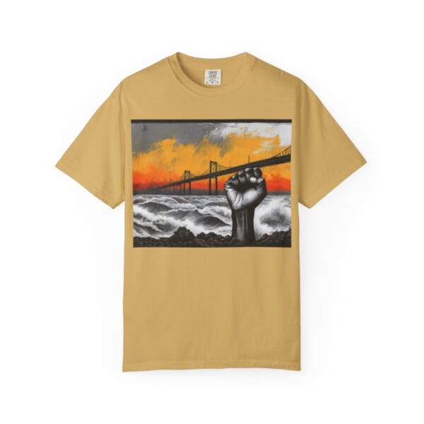 Empowerment Garment-Dyed Unisex T-Shirt - Bold Fist Design - Image 28