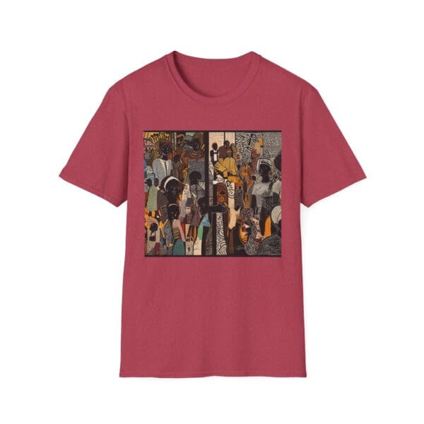 Artistic Unisex Softstyle T-Shirt - Vibrant Community Design - Image 111