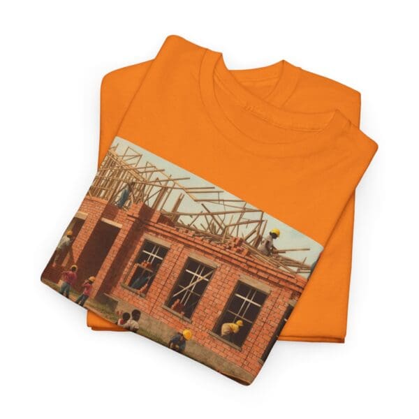 Artistic Unisex Heavy Cotton Tee - Vintage Scene Print - Image 47