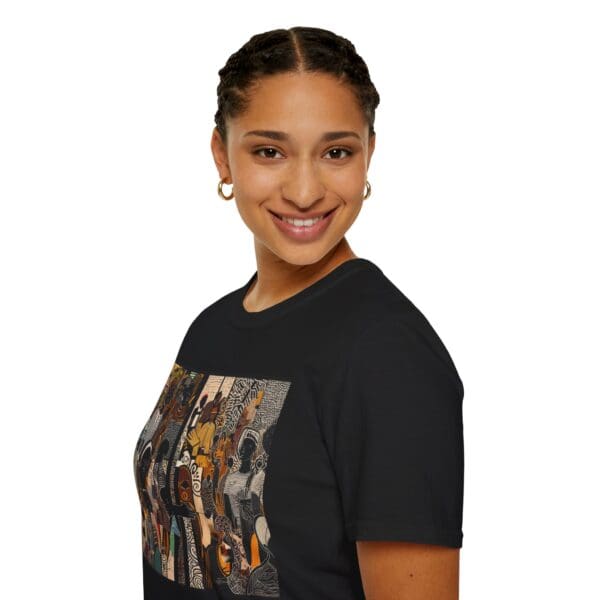Artistic Unisex Softstyle T-Shirt - Vibrant Community Design - Image 11
