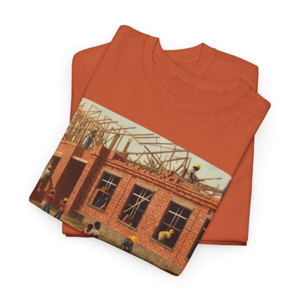Artistic Unisex Heavy Cotton Tee - Vintage Scene Print - Image 14