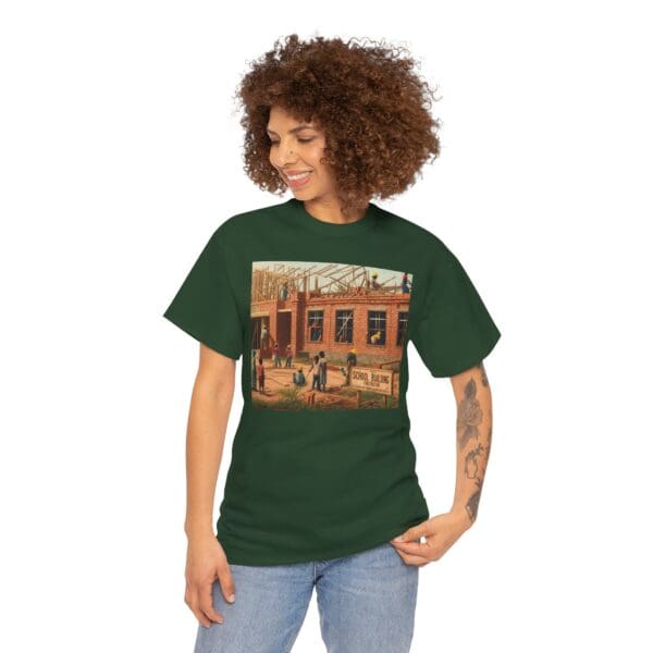 Artistic Unisex Heavy Cotton Tee - Vintage Scene Print - Image 82