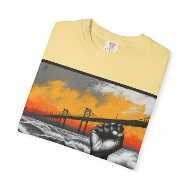 Empowerment Garment-Dyed Unisex T-Shirt - Bold Fist Design - Image 50