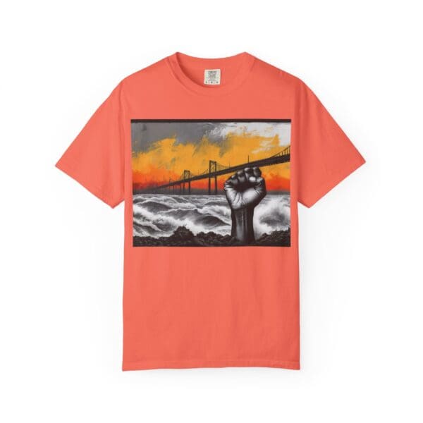 Empowerment Garment-Dyed Unisex T-Shirt - Bold Fist Design - Image 10