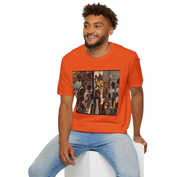 Artistic Unisex Softstyle T-Shirt - Vibrant Community Design - Image 22
