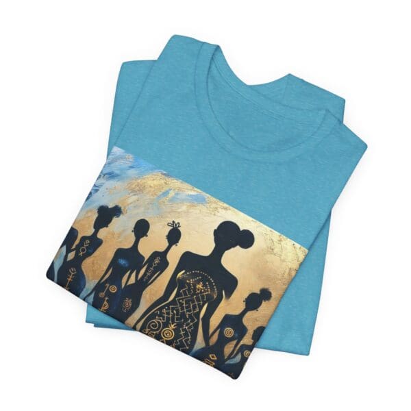 Artistic Unisex Jersey Tee - Colorful Silhouette Design - Image 100