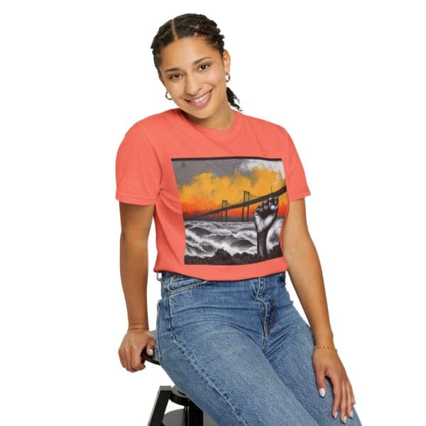Empowerment Garment-Dyed Unisex T-Shirt - Bold Fist Design - Image 15