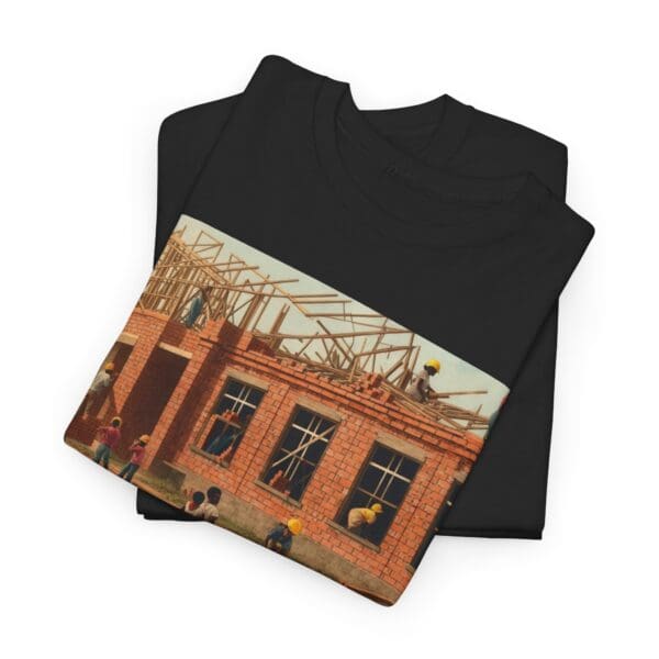 Artistic Unisex Heavy Cotton Tee - Vintage Scene Print - Image 25