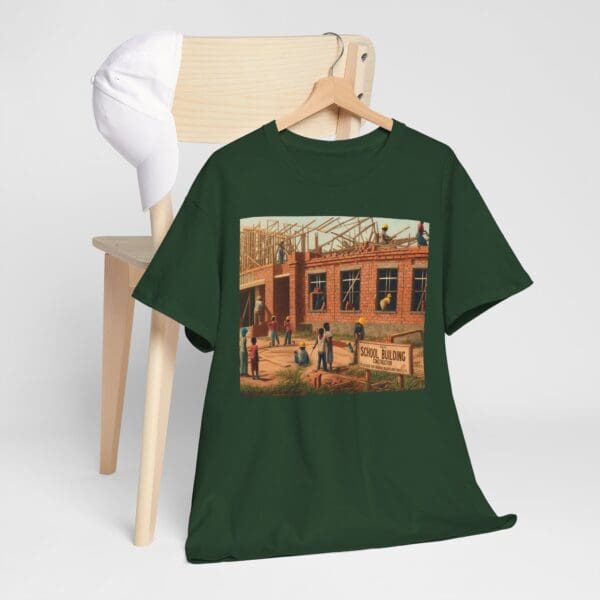 Artistic Unisex Heavy Cotton Tee - Vintage Scene Print - Image 80