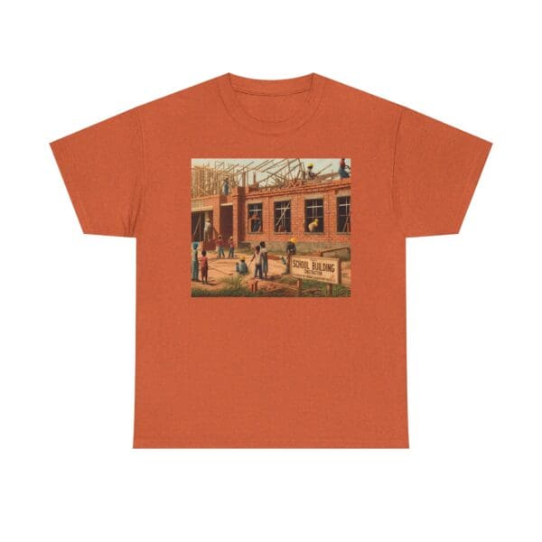 Artistic Unisex Heavy Cotton Tee - Vintage Scene Print - Image 10